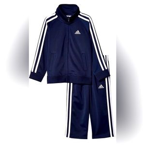 Adidas Infant Baby Boys Track Suit 2 Piece Jacket Pants Navy Blue 6M NEW